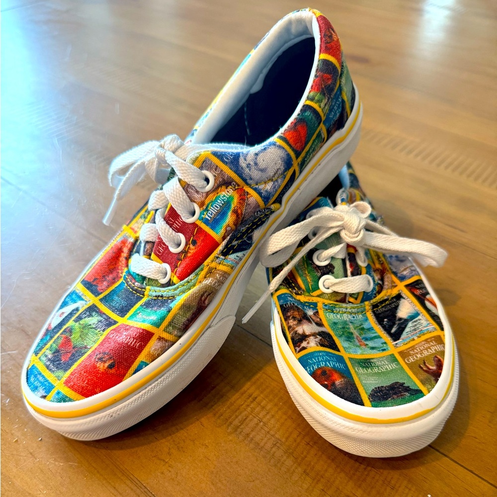 Kids size 3 National Geographic Vans!